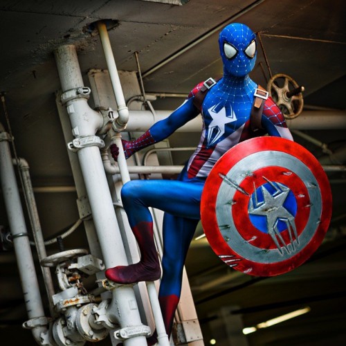 air-collector: fakejackhemmings: fangirlx: Spider America Captain Man CAPTAIN MAN