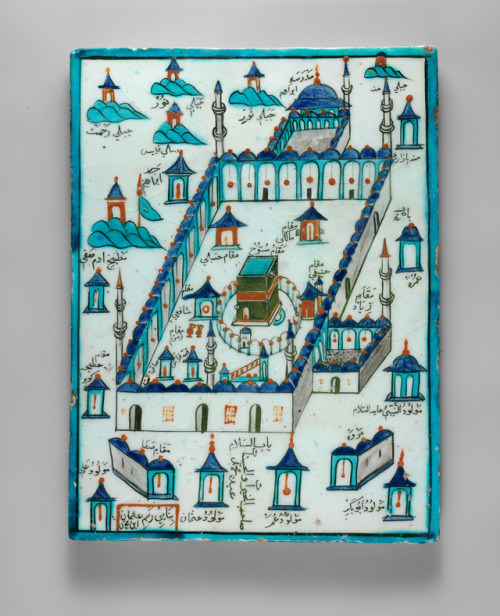 Ka'ba Tile by Osman Ibn Mehmed via Islamic ArtMedium: Stonepaste; polychrome painted under transpare