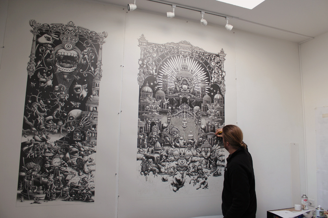 sosuperawesome:  A Triptych - The Landing 2012 - Left Panel   A Triptych - The Landing-