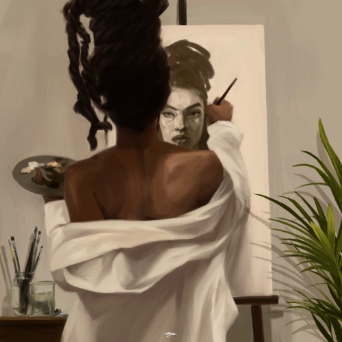 fyblackwomenart: “SELF Part II” by qvxdri on INPRNT