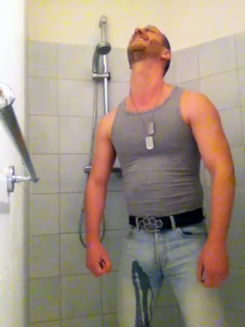 beuker71:  pissinghispants:  This bad-ass stud is so fucking hot!!! Check out his amazing tumblr and his piss-soaked xtube: http://beuker71.tumblr.com/ http://www.xtube.com/community/profile.php?user=beuker71 Seeing this hunk take a hot piss in his tight