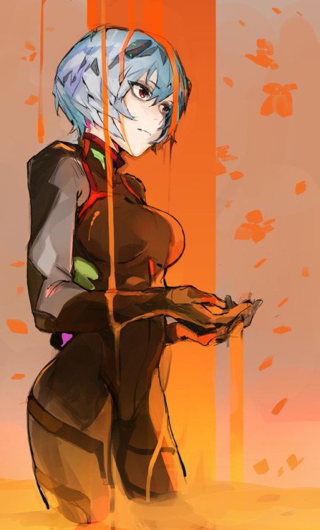 animepopheart:★ 木野花（ひらんこ） | 無題 ☆ ⊳ rei (evangelion) ✔ republished w/permission
