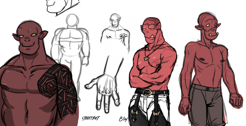 Red orcs weeooo. I like the idea of an almost pink Orc that&rsquo;s really manly. 