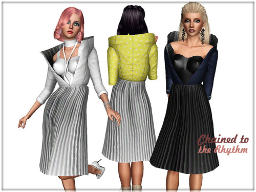 kiolometro: Chained to the Rhythm. White dress and sport suit. For young adult sims. Download for S