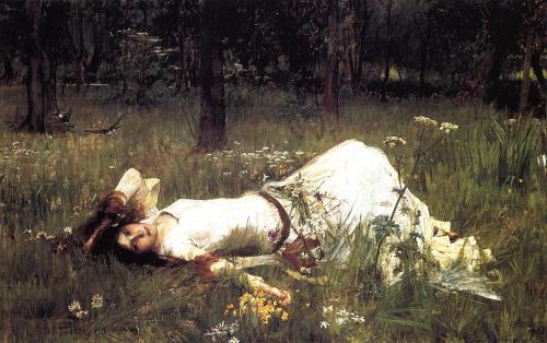 soul-into-paintings:Ophelia 1889John William Waterhouse