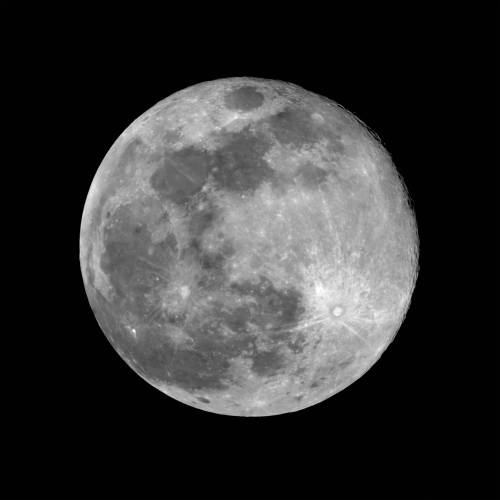 spaceexp: Full Moon from July 23, 2013, composite image from nine separate frames using a Meade LX20