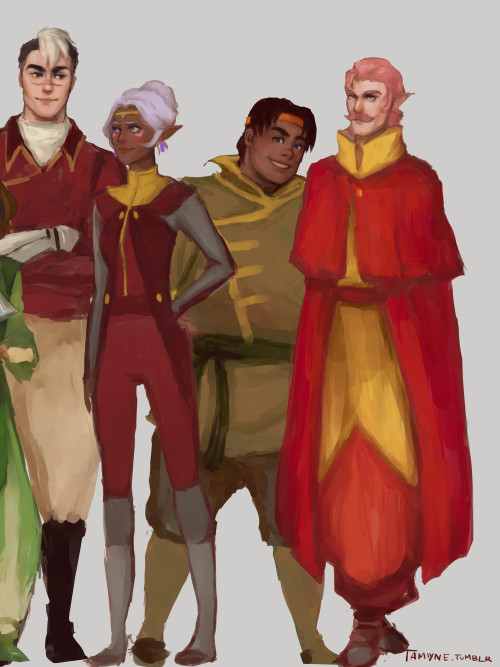 tamiyne:avatar au!!was going to make hunk an airbender but I really thought he suited Bolin’s clothe