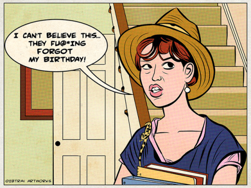 ibtravart:ibtravart:ibtravart:Panel from the “Sixteen Candles” comic book movie adaption