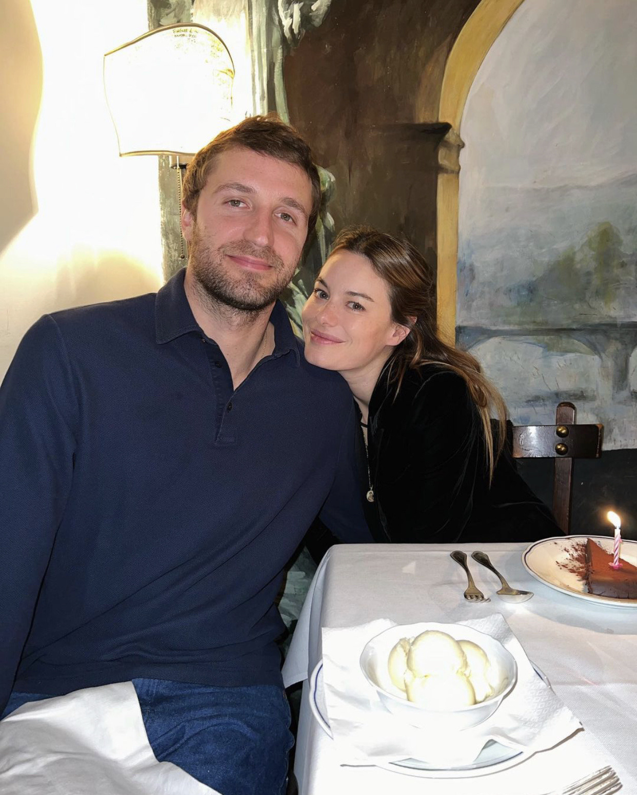 Ana Eirini — Camille Rowe with Eugene Niarchos via her IG...