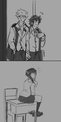 l1nkachan:  silly comic based on this:https://dummythiccbnha.tumblr.com/post/186544412478/jirou-sees-bakugou-and-midoriya-walk-in-holding