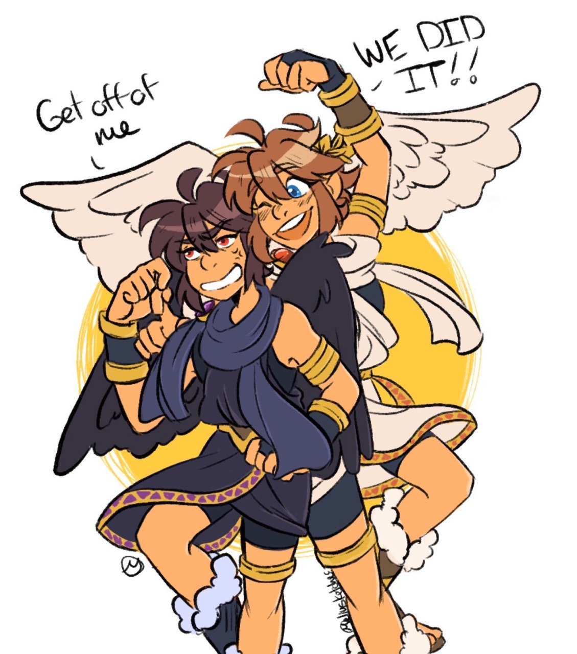 mellysketches:  Got kid icarus for Christmas and so far it’s really fun!Love these