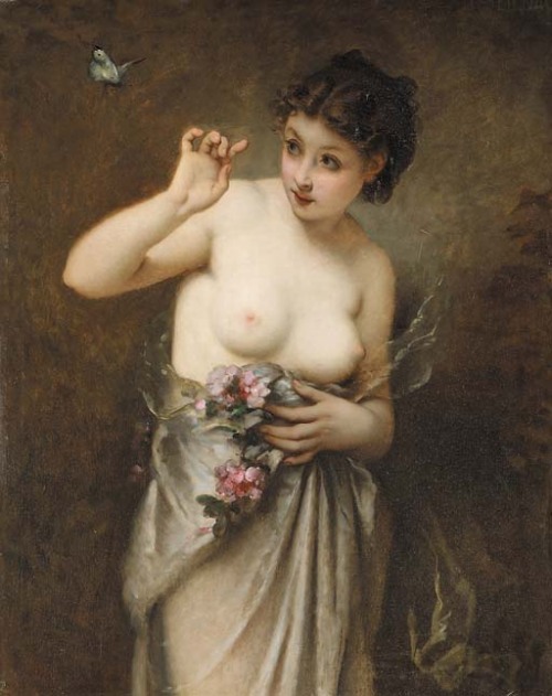 inspirations-lodeon:Guillaume Seignac - FEMME ET PAPILLON