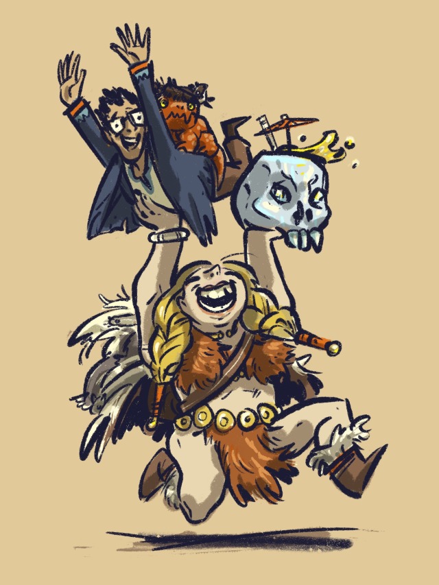 Not something roshar related, but something silly from the RPG-round last Sunday. We were on a Metal/Rock festival for dragons...