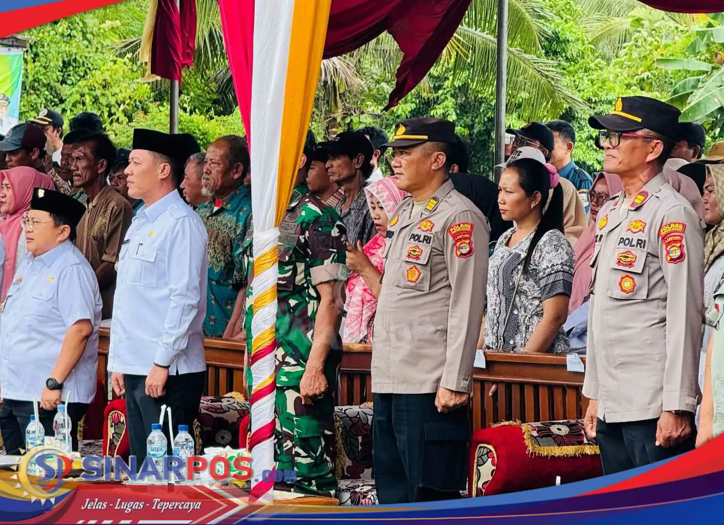 Polres Pesisir Barat Hadiri Progam Tusip, Amankan Kegiatan Penyerahan Bantuan Benih Jagung
