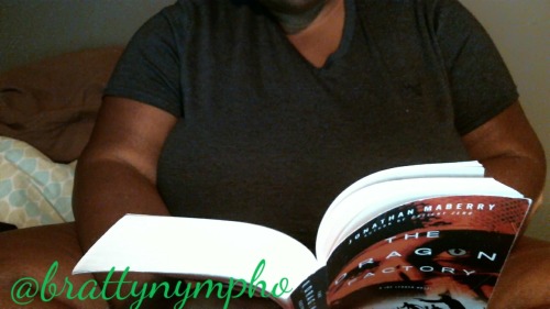 brattynympho:  My natural habitat , in bed with a book. 