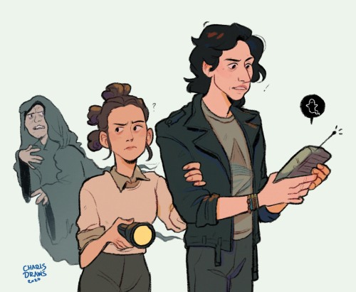 cherloak:Reylo Ghost hunter AU! commission for @theflirtmeister So dang good! I love it!!