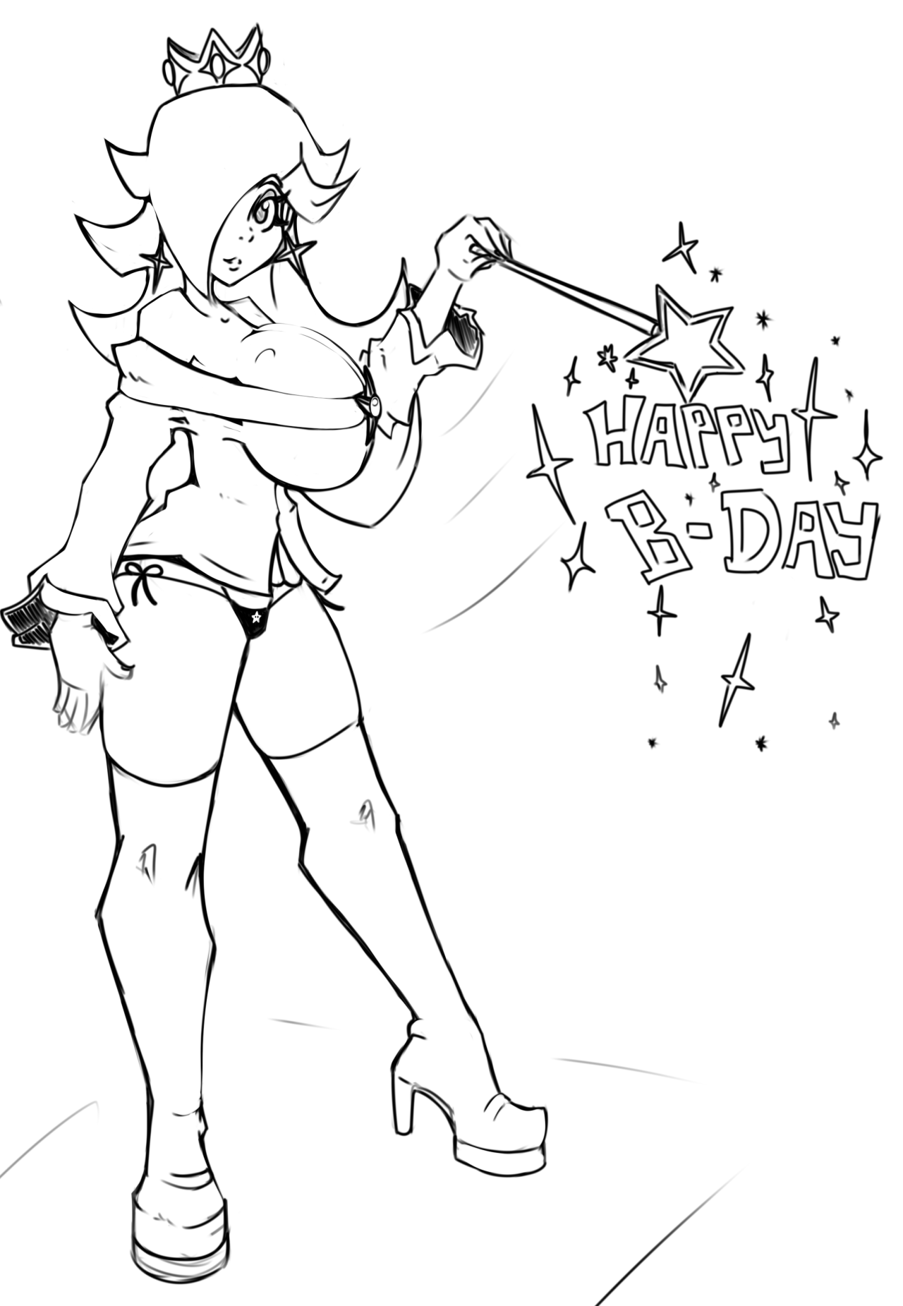 reliusmax:  Sketch of Rosalina for a friendo being his B-day n such stuff.   &lt;