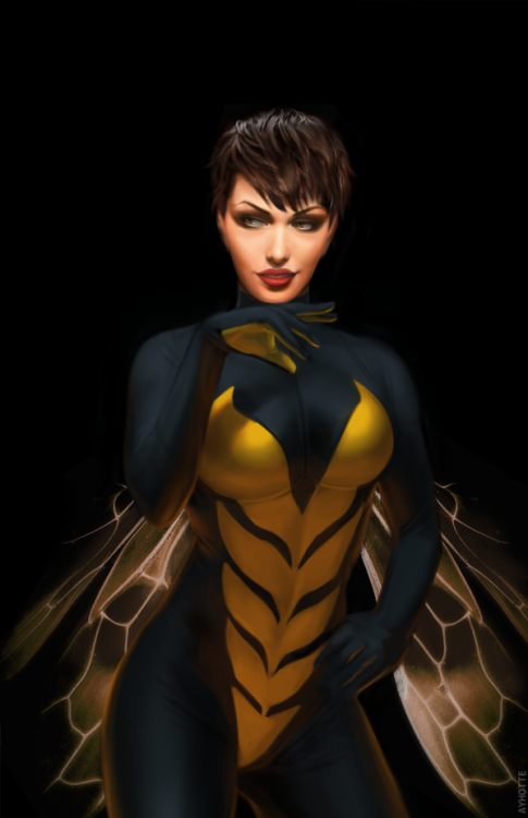 ayhotte: Long overdue… the very first female member of the avengers, Janet Van Dyne.  Sc
