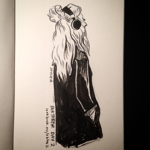 And another for #inktober day 2. Liked the light and the hair on this lookbook.nu model.