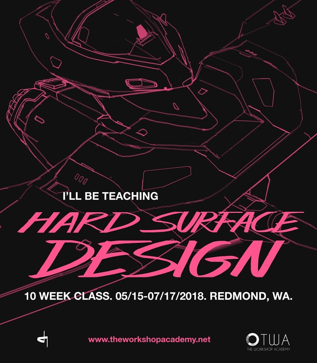 Registration is now open for my Hard Surface Design class this summer at @the.workshop.academy