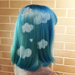 bleachlondon:  Cloud stencilling by @bradbaker ☁☁☁☁ 