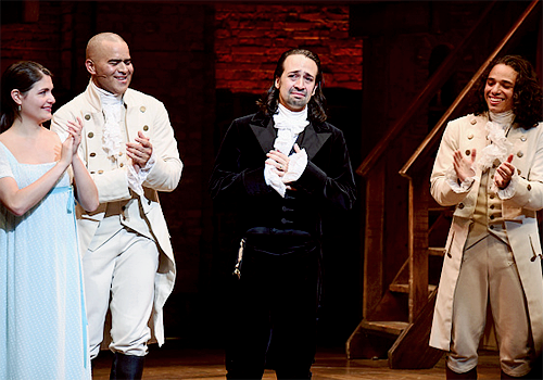 theatregraphics:  Lin-Manuel Miranda during the curtain call of his final performance