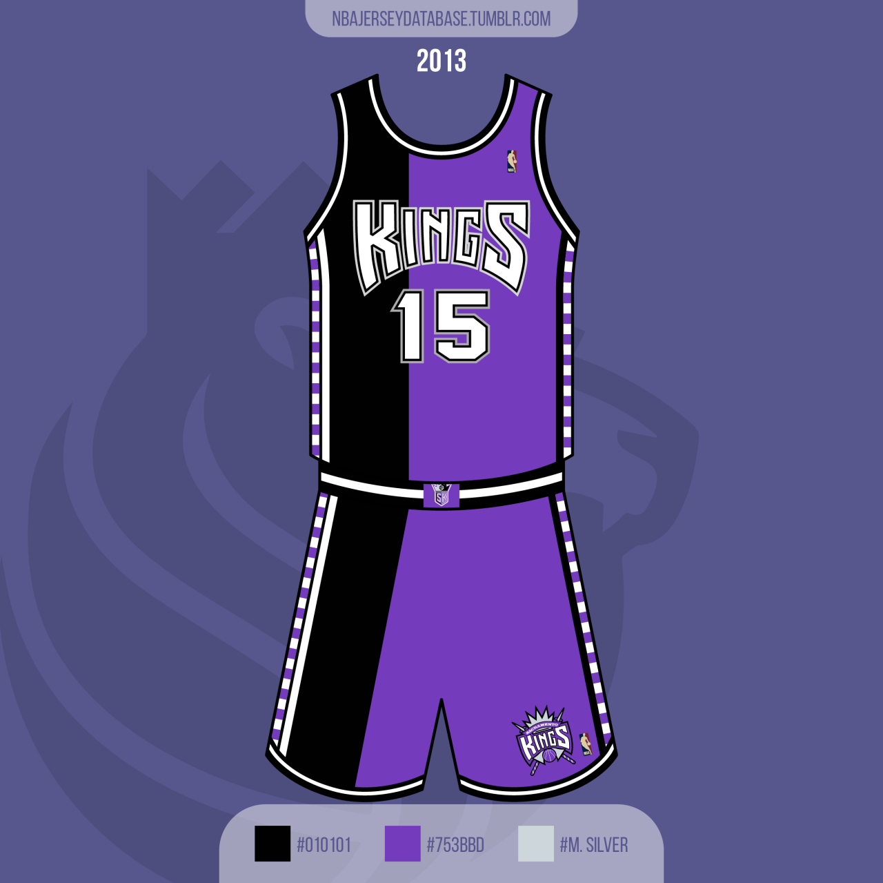 NBA Jersey Database, Sacramento Kings Alternate Jersey 1994-1997