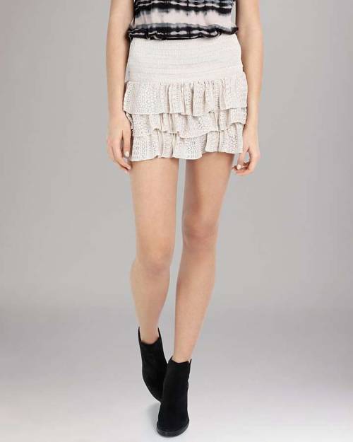 hipster-miniskirts: Maje Skirt - Tiered Mini