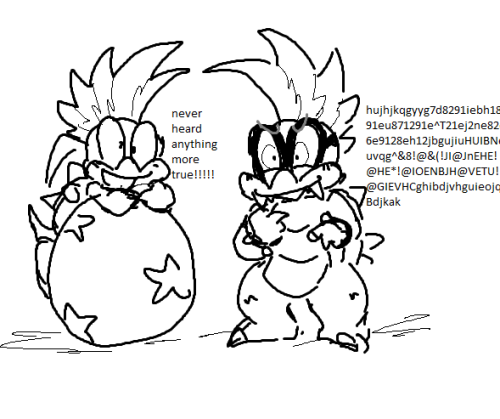 awesomesus: tumblr’s kinda new to me but I’ll give it a try. Here’s a bunch of koopaling (ahem- I me