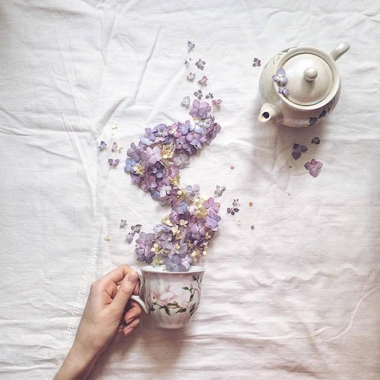 culturenlifestyle: Exquisite Photography Series That Depicts Dried Flowers and Tea