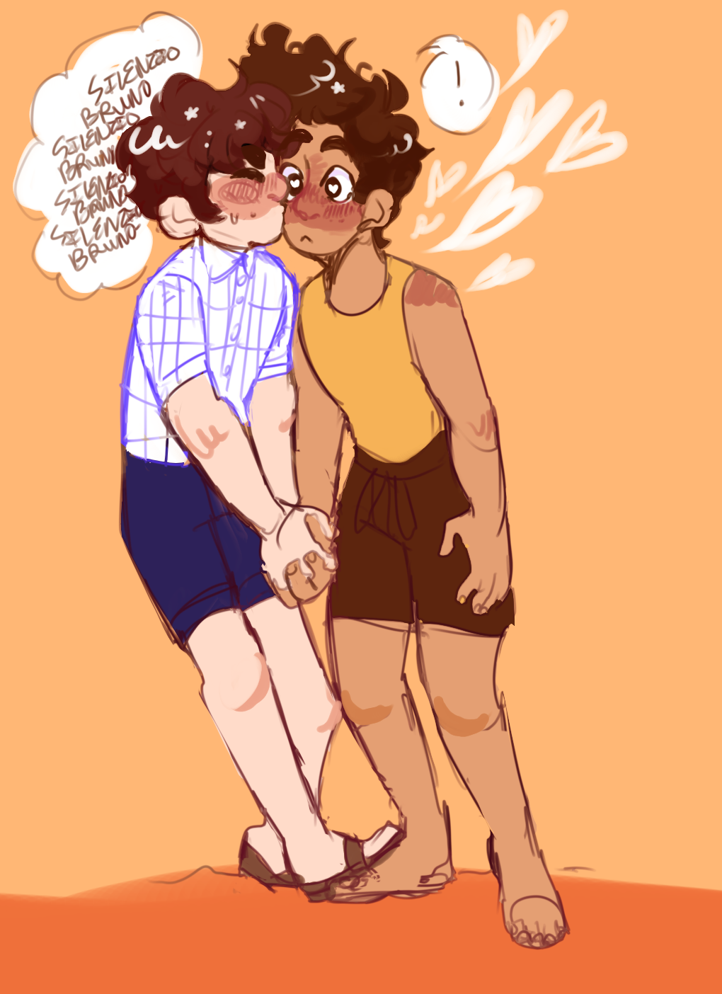 nonbinary lemonade lover — I wanted to draw Luca and Alberto as adults  but