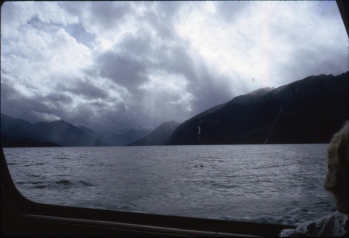 twoseparatecoursesmeet:Ferry Ride in New Zealand, 1972