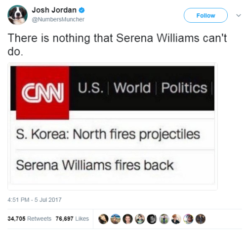 fancyladssnacks:goattrain:Do you believe in Serena Williams?I believe