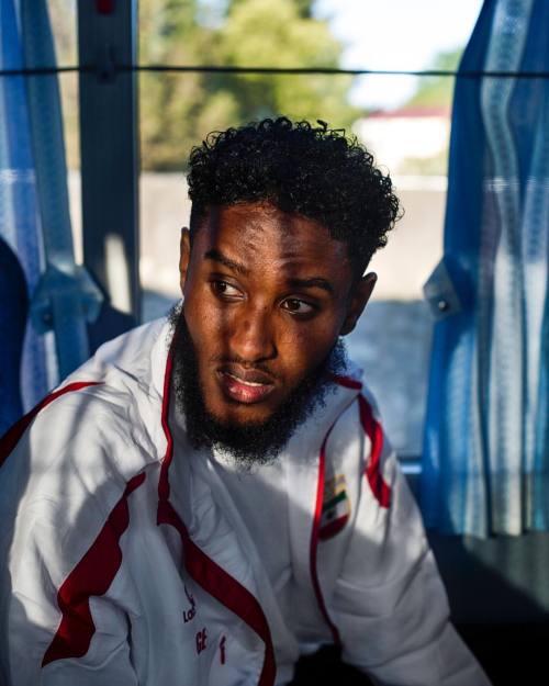 Somaliland football player Guled Egal (@guled.e) sits on the teams bus during the 2016 @conifaofficial world football cup in Abkhazia. Outtake while on assignment for @roadsandkingdoms. @thesomalilandfa #portrait #abkhazia #football #somaliland...