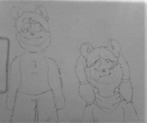 So yeah, a more accurate drawing of Mitzi, Beach Bear redesign(as in how I draw him)then a sibling p