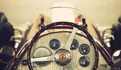 Nice photo of a single seater Ferrari at Goodwood revival. Photo by David Marvier for Petrolicious.
