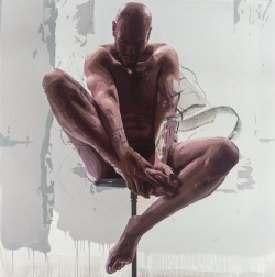 Patrick Earl Hammie   oil and charcoal on linen, 68x68 inch   