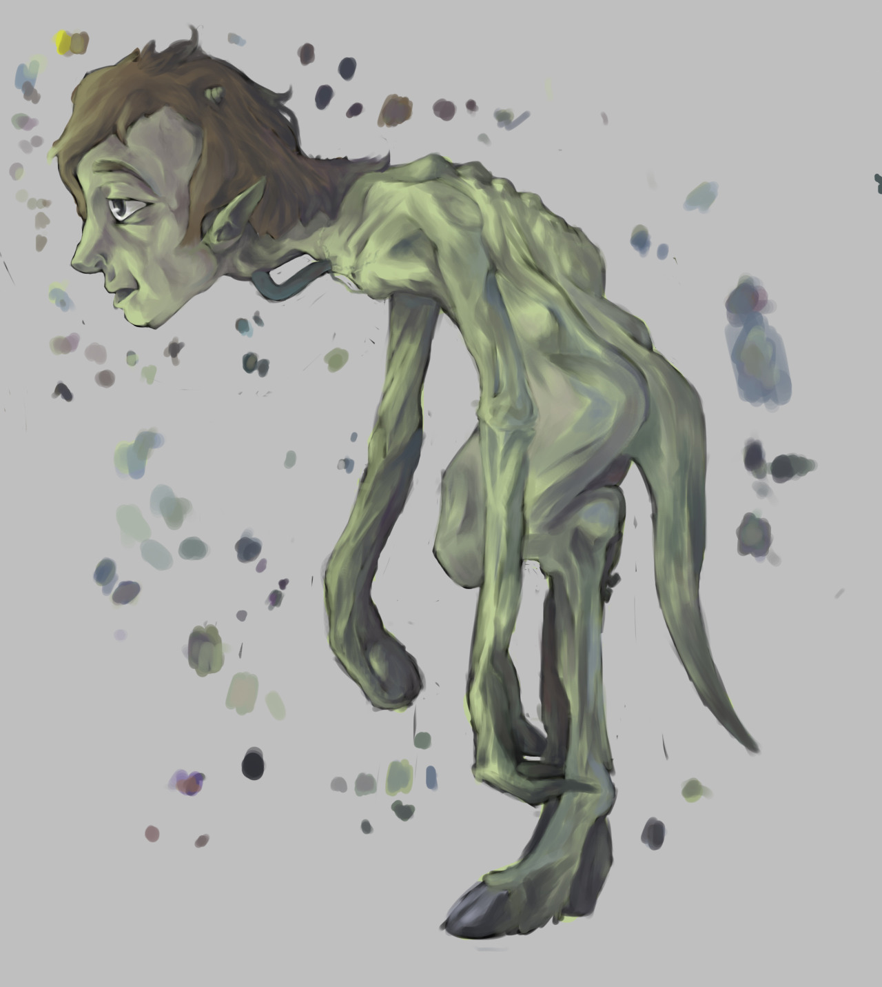 color practice with mutant satyr man. I call him 1KAL, part of an artificial mythical creature set i’ll be doing. or not. we’ll see what happens.
Also just as a reminder the inbox is always there if you want to toss out a request or ask questions or...