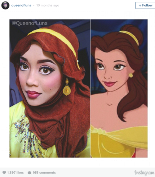 sizvideos: Malaysian makeup artist uses her hijab to turn herself into actual Disney princesses