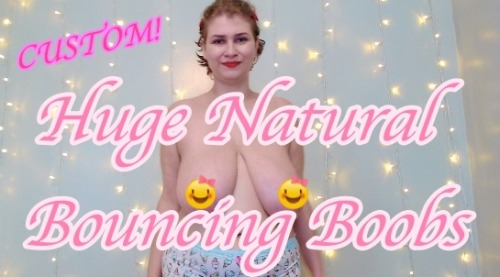 princessmiamae: Huge Natural Bouncing Boobs Custom5:40, $4.99“pretend you have a jump rope and let y