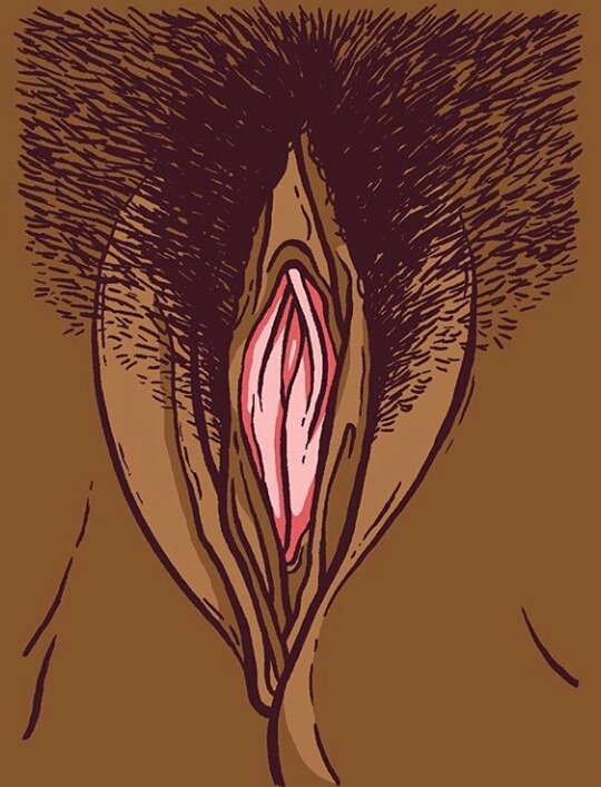 thehairiestfeminist:Artwork by @clubclitoris