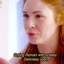 such-heights:  doctor who meme | nine scenes (02) | crying Roman with a baby  RORY:
