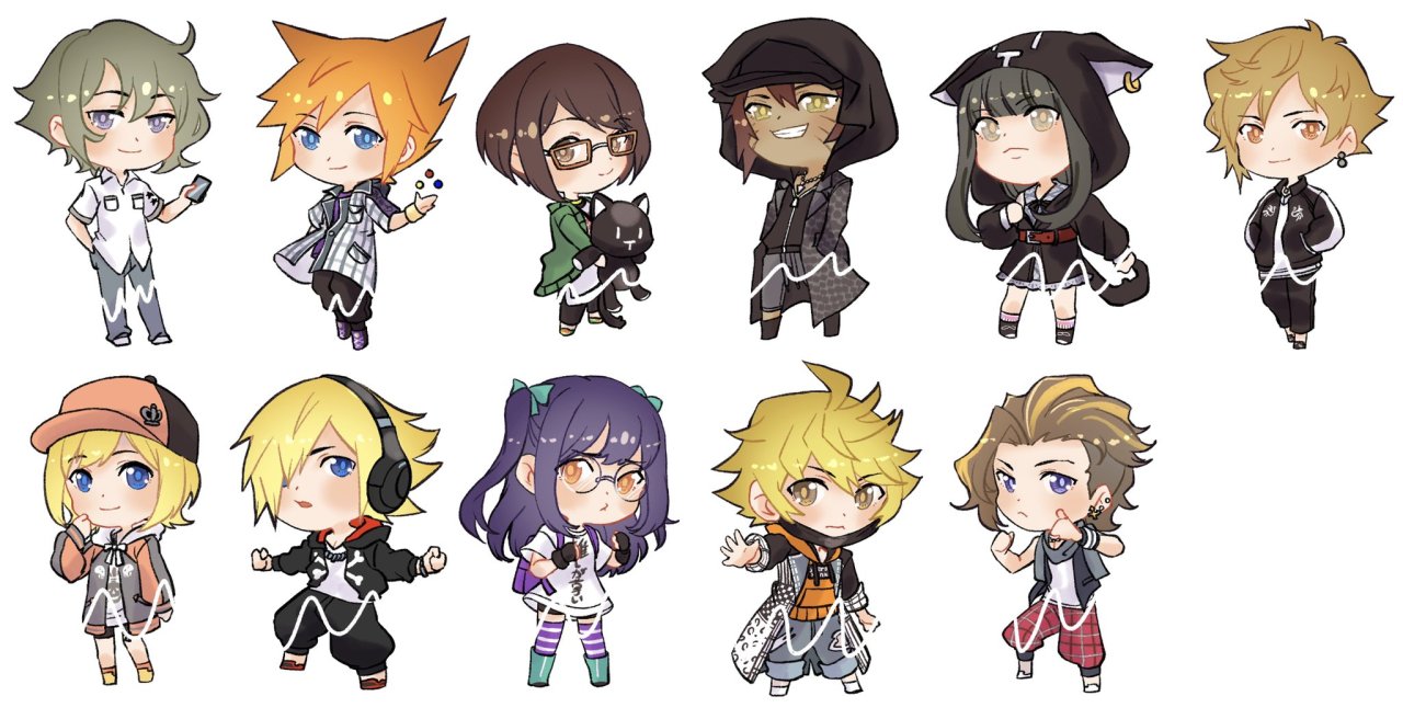 draw kingdom hearts or twewy style avatar or icon