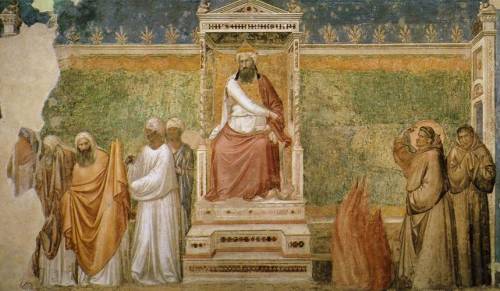Trial by Fire of St. Francis of Assisi before the Sultan of Egypt, 1320, Giotto Di BondoneMedium: fr