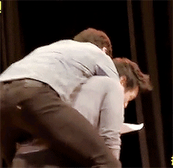 seblainer33:  Harry Shum piggybacking Darren