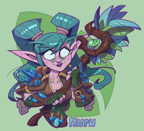 Night Elf Druid Portrait by royalshark