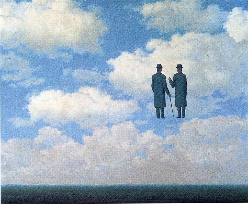 surrealism:  La Reconnaissance infinie by René Magritte, 1963. Oil on canvas. 