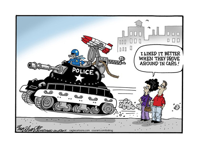 theweekmagazine:  The week’s best editorial cartoons Artists take on the militarization