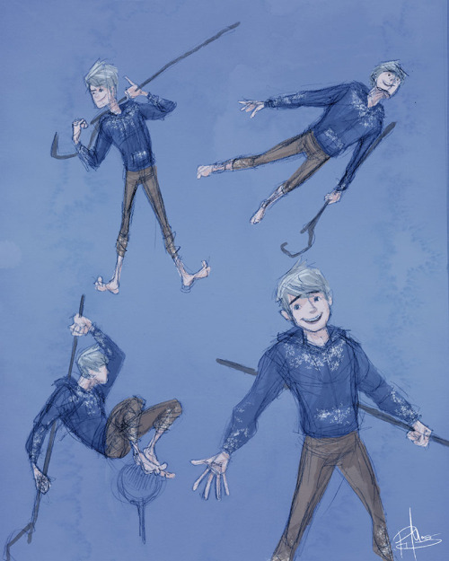 patrickianmoss: some really rough Jack Frost sketches while watching rise of the Guardians the other