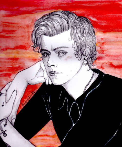 I Like 2 Think About Solo Artist Harry Styles Being Dramatic In Some Water With A Blazing Red Sky Above